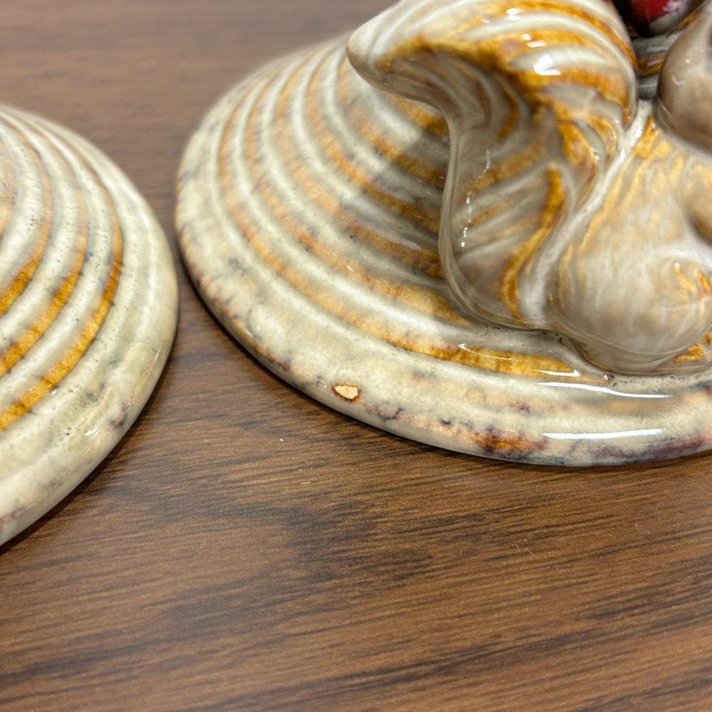 Woodland Squirrel Ceramic Candle Holders - Pair - Picture 8 of 9